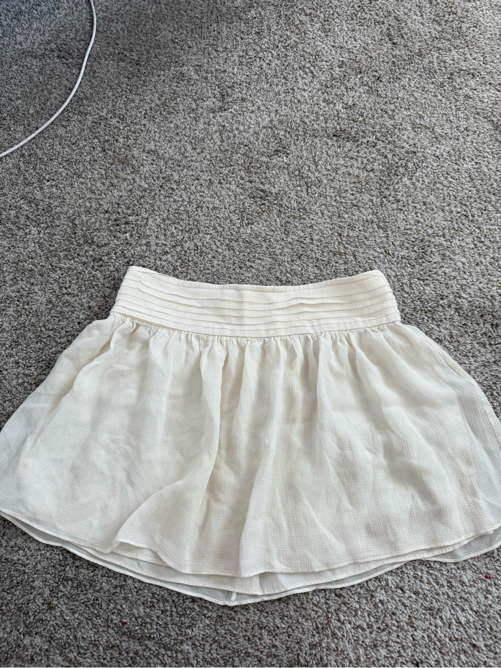Alice + Olivia Cream Mini Skirt